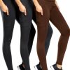 HIGHDAYS Fleece Lined Leggings Womens - Warm Yoga Pants-0