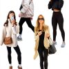 HIGHDAYS Fleece Lined Leggings Womens - Warm Yoga Pants-1